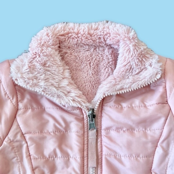 Me Jane Pink Coat with Hood and Faux Fur Interior Size 4 - Picture 2 of 8